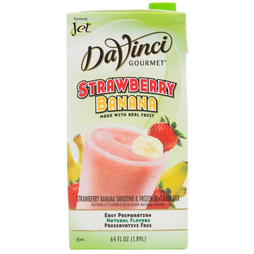Davinci Gourmet Strawberry Banana Smoothie Mix, 64 Ounces - 6 Per Case